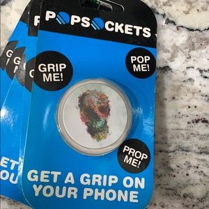 floral skull pop socket